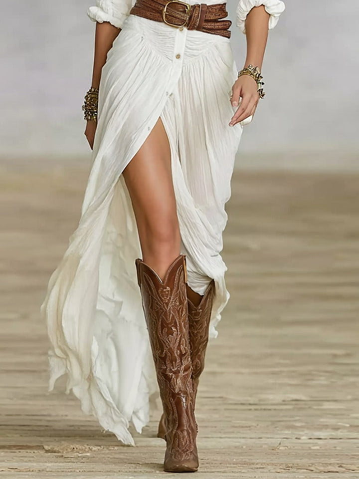 Soléane | Flowy Pleated Dress