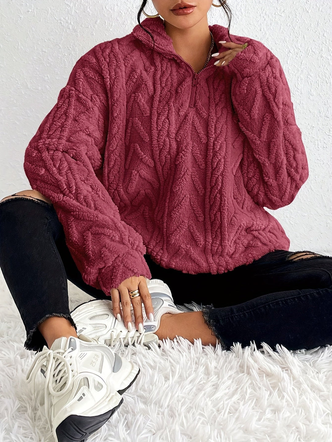 Zoe | Quarter-Zip Sweater