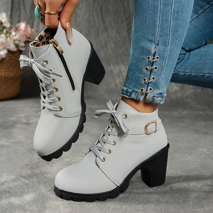Ember | Lace Up Buckle Ankle Boot