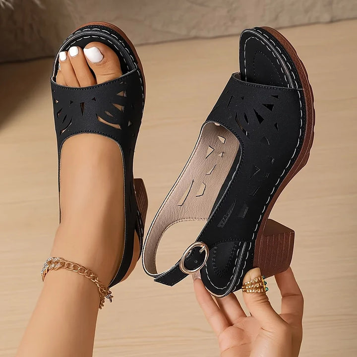 Cristy - Ankle Strap Sandals With Block Heel