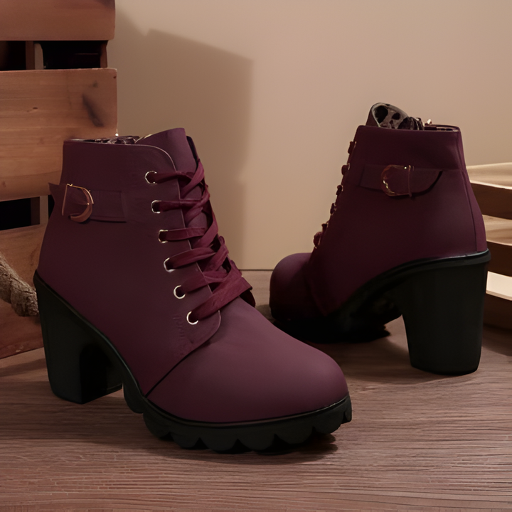 Ember | Lace Up Buckle Ankle Boot