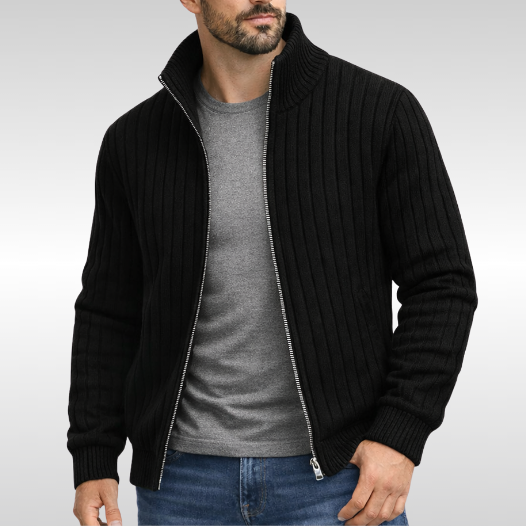 Katie | Men’s Ribbed Zip-Up Jacket