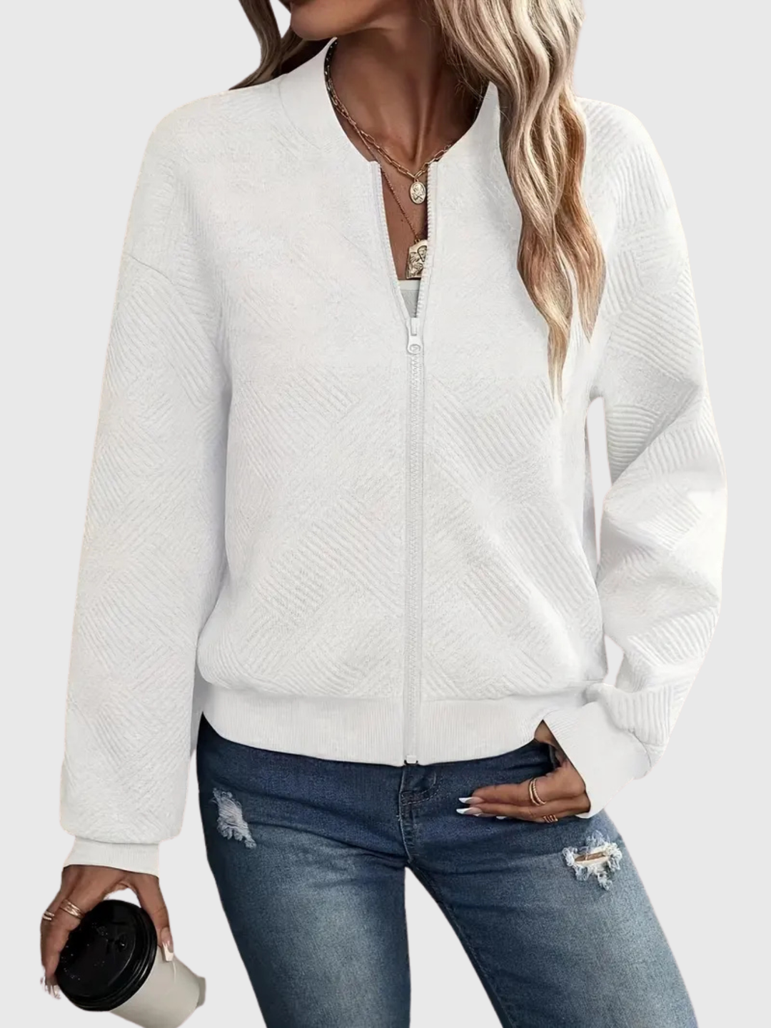 Laurie | Textured Zip Jacket