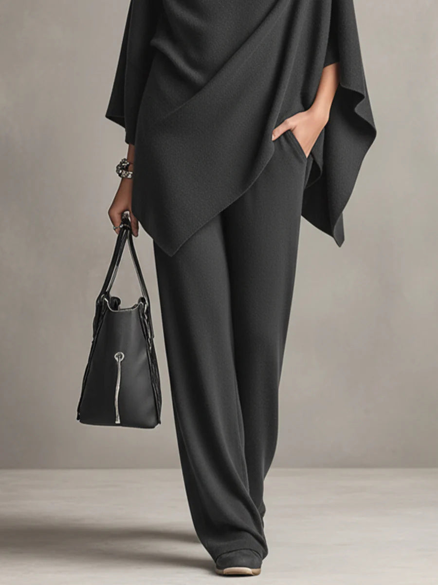 Claudia | Elegant Drape Two-Piece Set