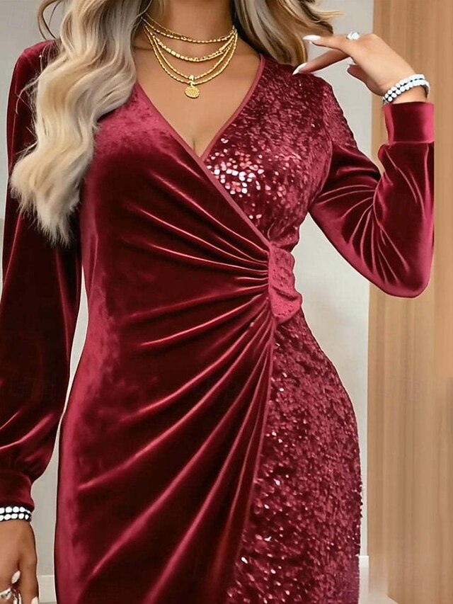 Odessa | Velvet Sequin Dress