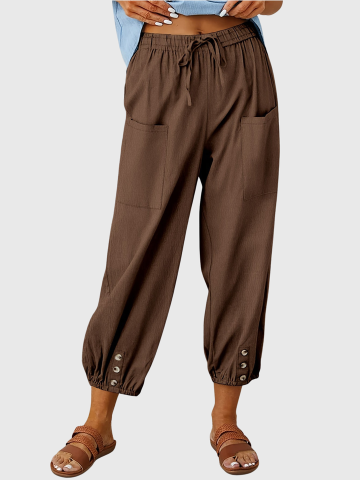 Tessa | Relaxed Button-Cuff Pants