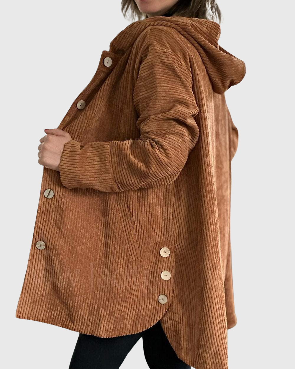 Renee | Corduroy Hooded Jacket