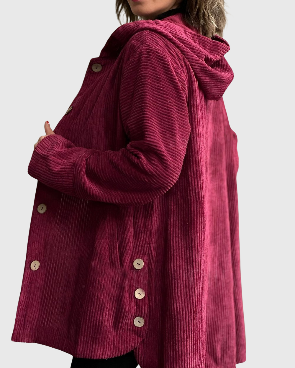 Renee | Corduroy Hooded Jacket