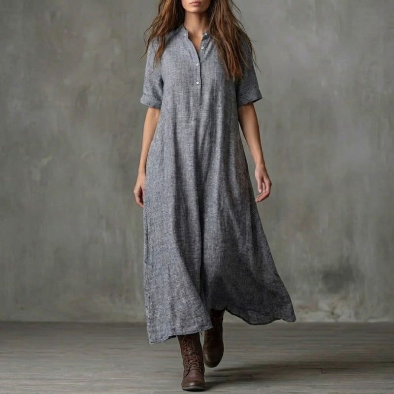 Rosalie | Checked Maxi Dress