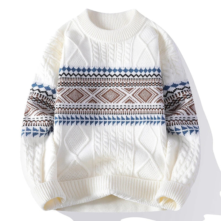 Sebas | Nordic Textured Winter Sweater