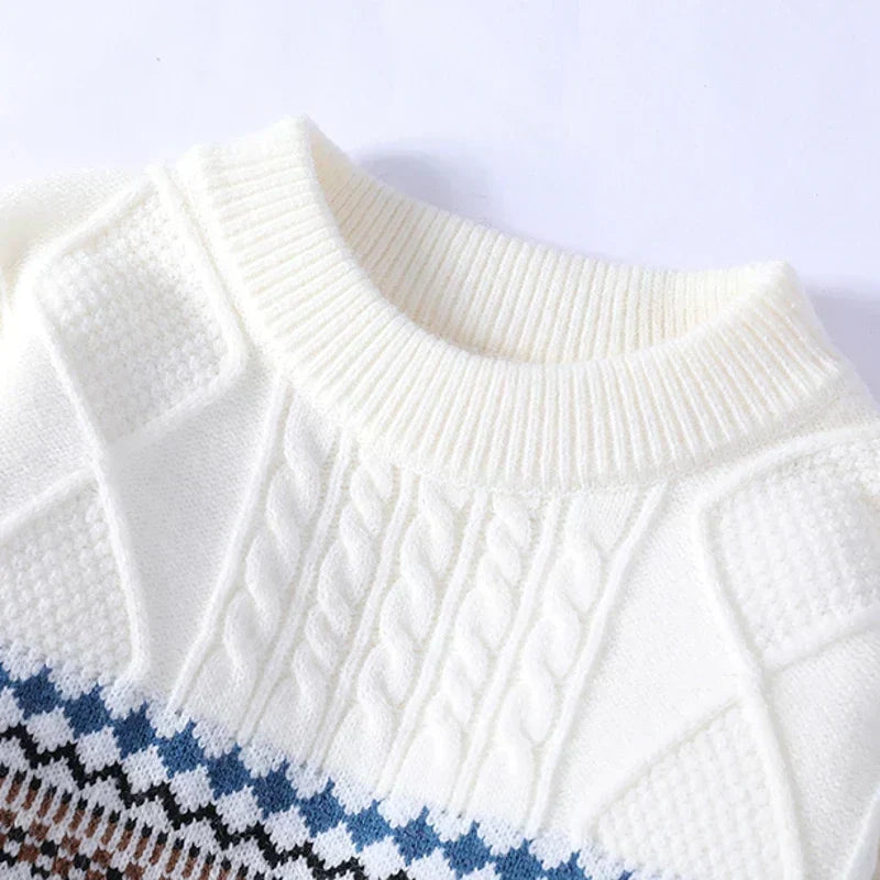 Sebas | Nordic Textured Winter Sweater