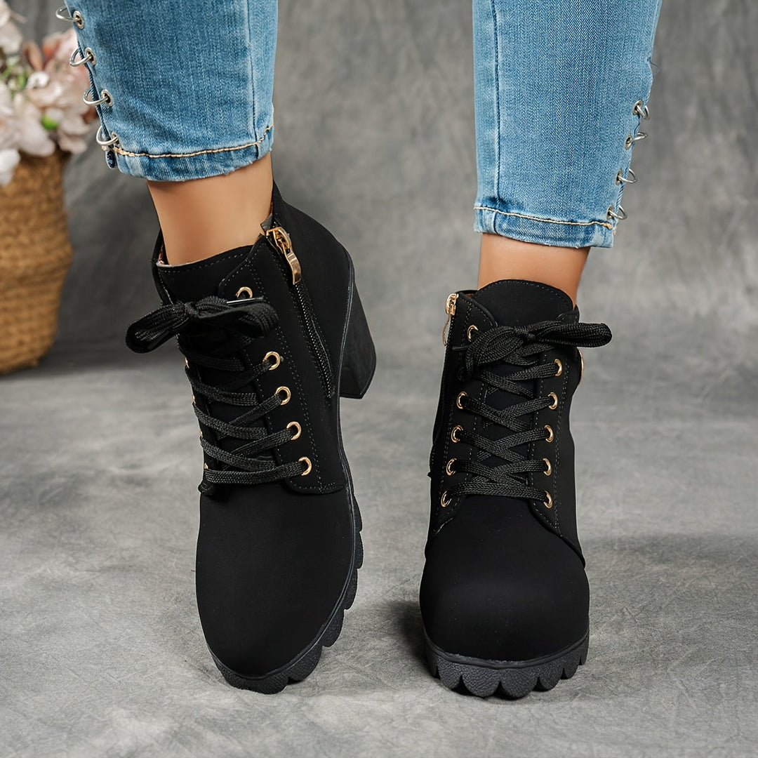 Ember | Lace Up Buckle Ankle Boot