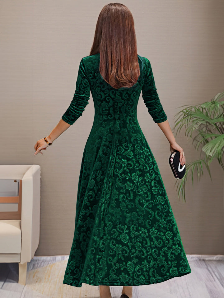 Melisande | Floral Velvet Dress