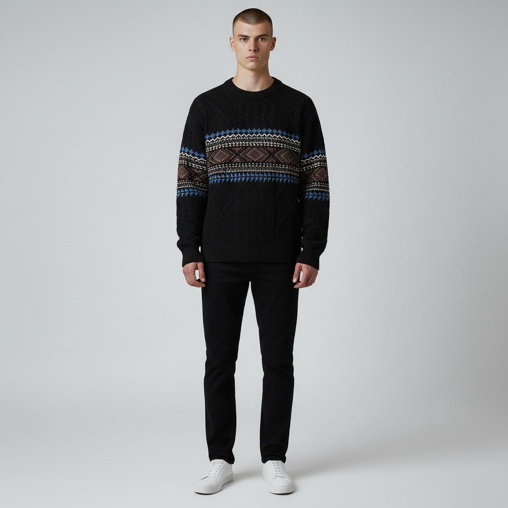 Sebas | Nordic Textured Winter Sweater
